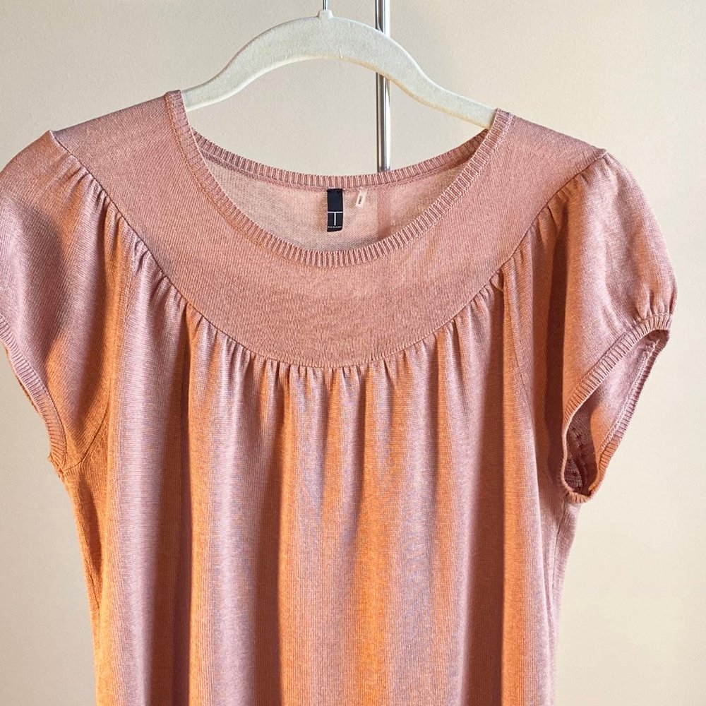 T Tahari Silk Cashmere Cap Sleeve Top, Perfect Condition